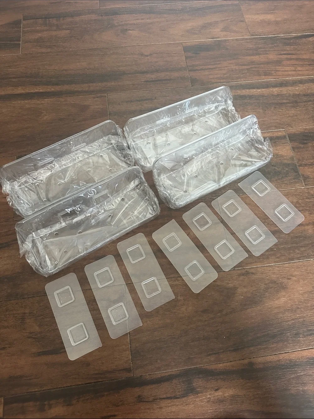 Clear Acrylic Wall Shelf for Bathroom - Set of 4